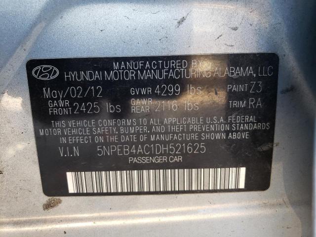 Photo 11 VIN: 5NPEB4AC1DH521625 - HYUNDAI SONATA GLS 