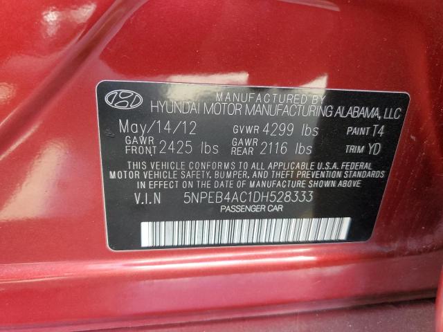 Photo 11 VIN: 5NPEB4AC1DH528333 - HYUNDAI SONATA 