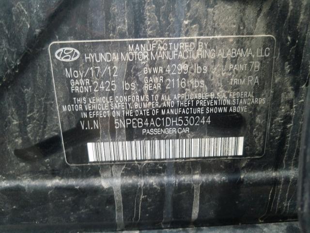 Photo 9 VIN: 5NPEB4AC1DH530244 - HYUNDAI SONATA 