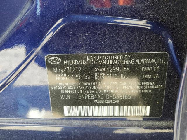 Photo 11 VIN: 5NPEB4AC1DH538165 - HYUNDAI SONATA GLS 