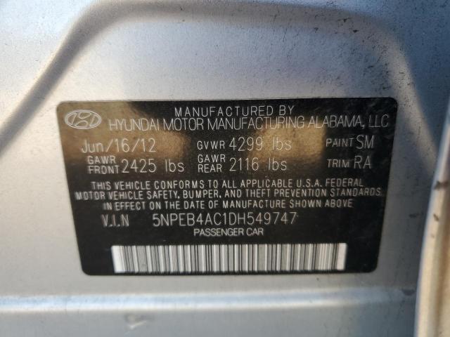 Photo 11 VIN: 5NPEB4AC1DH549747 - HYUNDAI SONATA GLS 