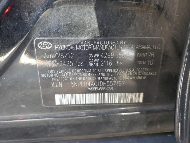 Photo 9 VIN: 5NPEB4AC1DH557167 - HYUNDAI SONATA GLS 