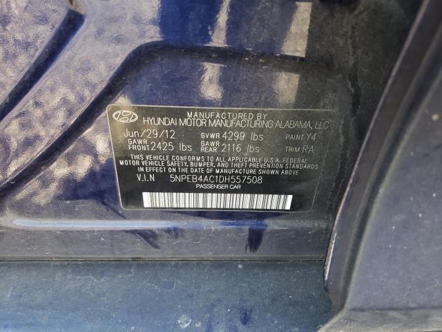 Photo 11 VIN: 5NPEB4AC1DH557508 - HYUNDAI SONATA GLS 