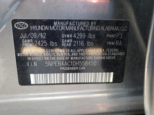 Photo 12 VIN: 5NPEB4AC1DH558450 - HYUNDAI SONATA GLS 