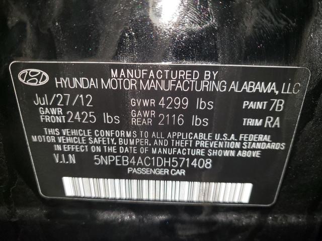 Photo 11 VIN: 5NPEB4AC1DH571408 - HYUNDAI SONATA GLS 