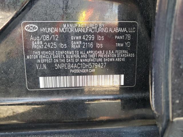 Photo 11 VIN: 5NPEB4AC1DH579427 - HYUNDAI SONATA GLS 