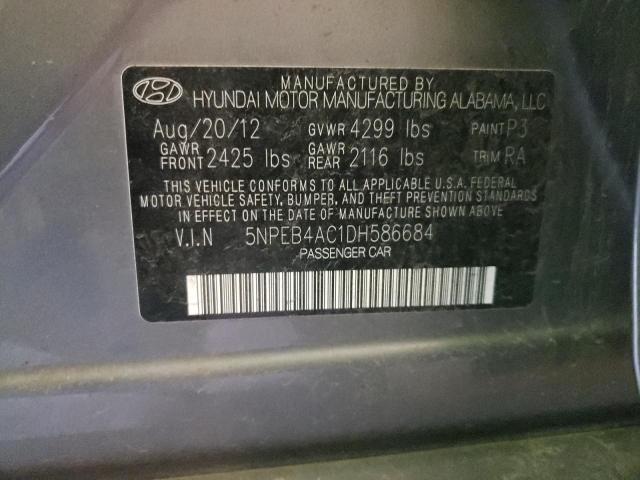 Photo 11 VIN: 5NPEB4AC1DH586684 - HYUNDAI SONATA GLS 