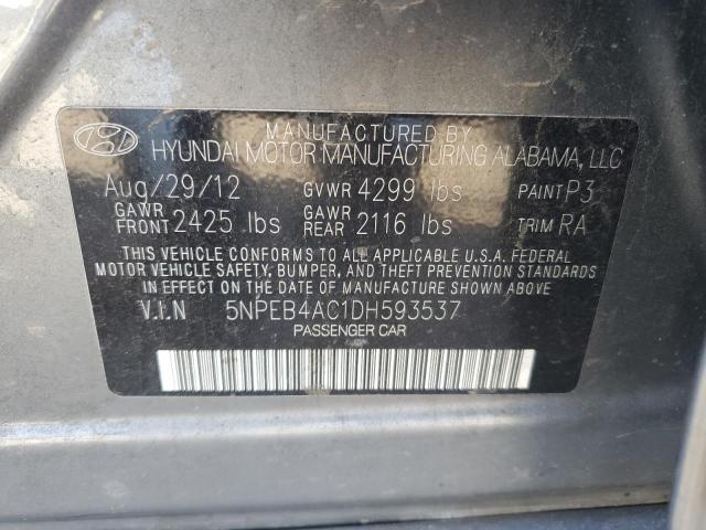 Photo 11 VIN: 5NPEB4AC1DH593537 - HYUNDAI SONATA 