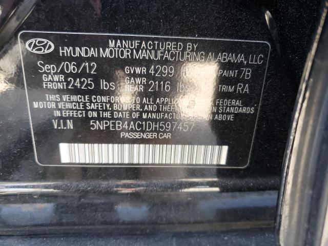 Photo 11 VIN: 5NPEB4AC1DH597457 - HYUNDAI SONATA 