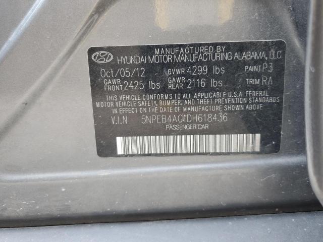 Photo 11 VIN: 5NPEB4AC1DH618436 - HYUNDAI SONATA GLS 