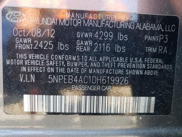 Photo 11 VIN: 5NPEB4AC1DH619926 - HYUNDAI SONATA 