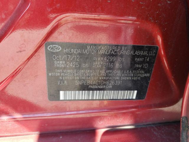 Photo 11 VIN: 5NPEB4AC1DH626391 - HYUNDAI SONATA 