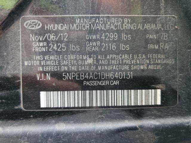 Photo 11 VIN: 5NPEB4AC1DH640131 - HYUNDAI SONATA 