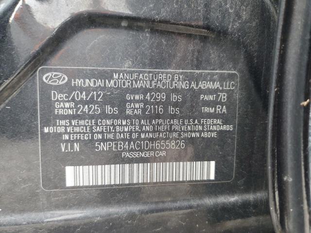 Photo 12 VIN: 5NPEB4AC1DH655826 - HYUNDAI SONATA GLS 