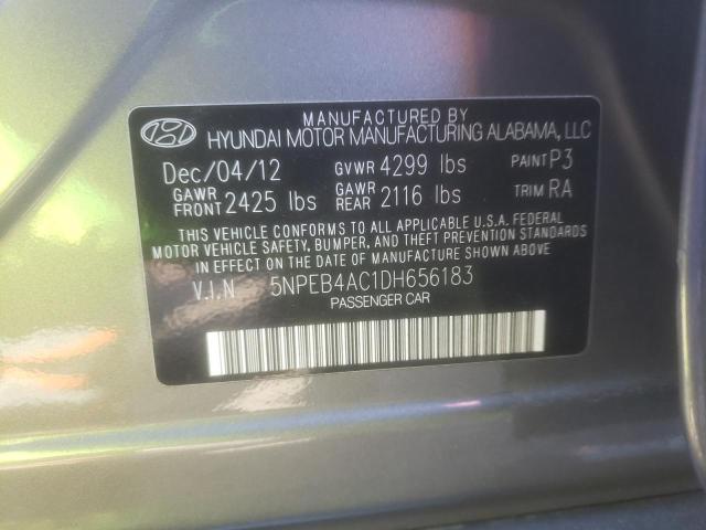 Photo 9 VIN: 5NPEB4AC1DH656183 - HYUNDAI SONATA GLS 