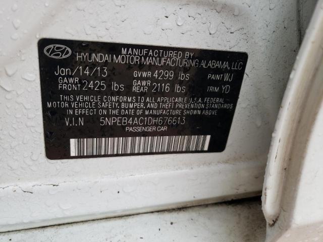 Photo 11 VIN: 5NPEB4AC1DH676613 - HYUNDAI SONATA GLS 