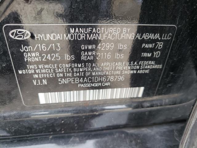 Photo 9 VIN: 5NPEB4AC1DH678796 - HYUNDAI SONATA GLS 