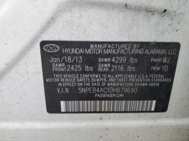 Photo 11 VIN: 5NPEB4AC1DH679690 - HYUNDAI SONATA GLS 