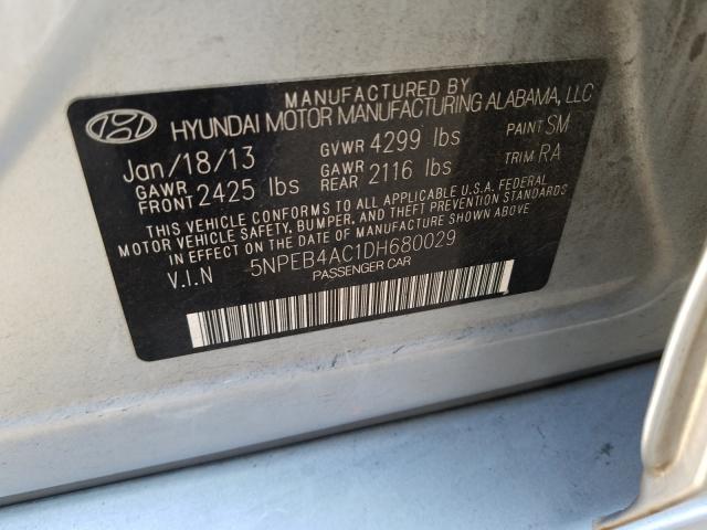 Photo 9 VIN: 5NPEB4AC1DH680029 - HYUNDAI SONATA GLS 