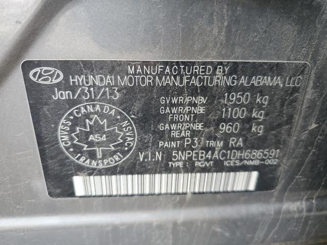 Photo 12 VIN: 5NPEB4AC1DH686591 - HYUNDAI SONATA GLS 