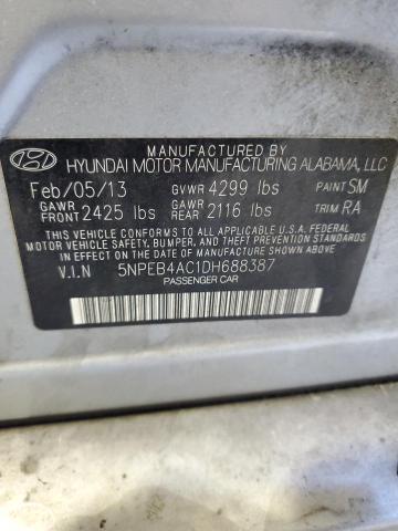 Photo 11 VIN: 5NPEB4AC1DH688387 - HYUNDAI SONATA 