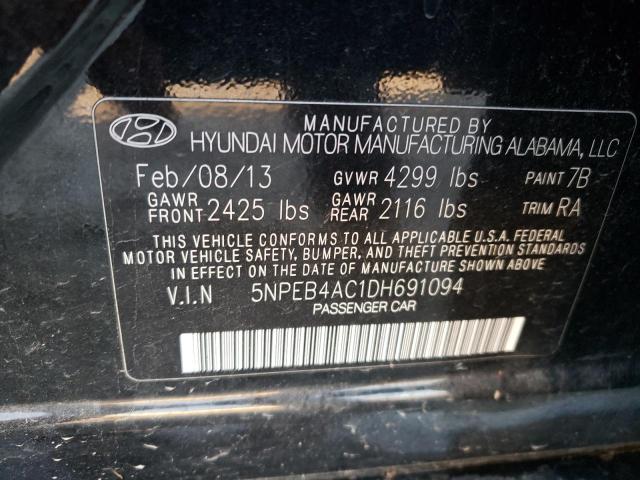 Photo 9 VIN: 5NPEB4AC1DH691094 - HYUNDAI SONATA 