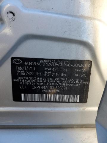 Photo 12 VIN: 5NPEB4AC1DH693671 - HYUNDAI SONATA GLS 