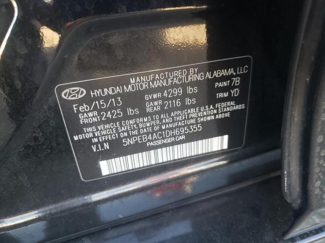 Photo 9 VIN: 5NPEB4AC1DH695355 - HYUNDAI SONATA GLS 