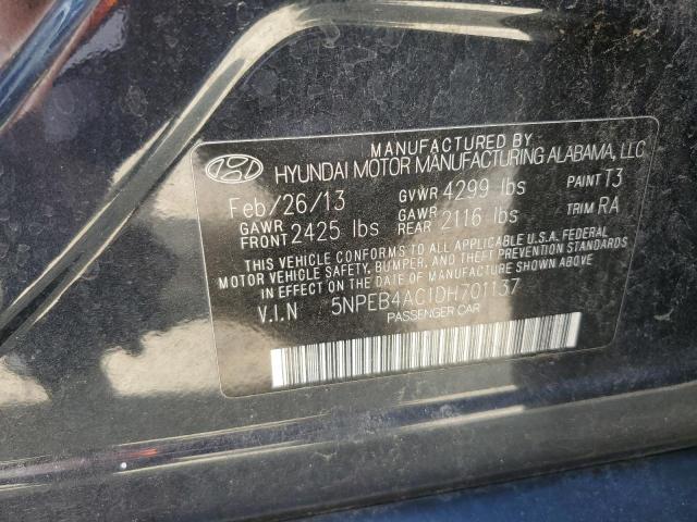 Photo 11 VIN: 5NPEB4AC1DH701137 - HYUNDAI SONATA 