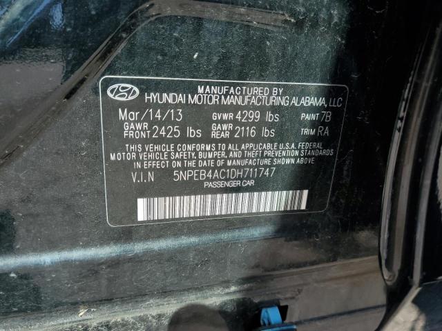 Photo 12 VIN: 5NPEB4AC1DH711747 - HYUNDAI SONATA GLS 