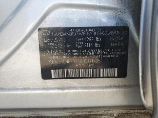 Photo 12 VIN: 5NPEB4AC1DH717354 - HYUNDAI SONATA 