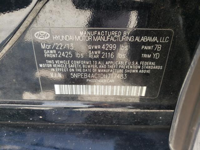 Photo 9 VIN: 5NPEB4AC1DH717483 - HYUNDAI SONATA GLS 