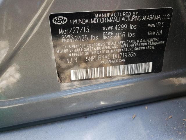 Photo 9 VIN: 5NPEB4AC1DH719265 - HYUNDAI SONATA GLS 