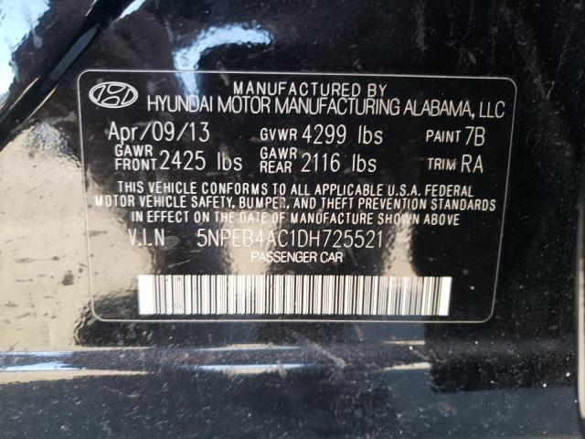 Photo 9 VIN: 5NPEB4AC1DH725521 - HYUNDAI SONATA GLS 