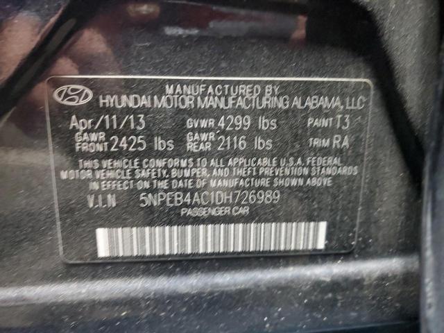 Photo 11 VIN: 5NPEB4AC1DH726989 - HYUNDAI SONATA GLS 