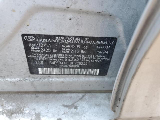 Photo 11 VIN: 5NPEB4AC1DH728239 - HYUNDAI SONATA 