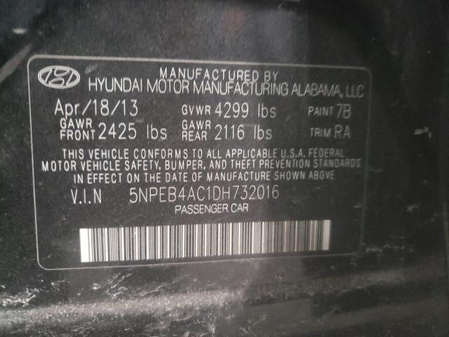 Photo 9 VIN: 5NPEB4AC1DH732016 - HYUNDAI SONATA GLS 