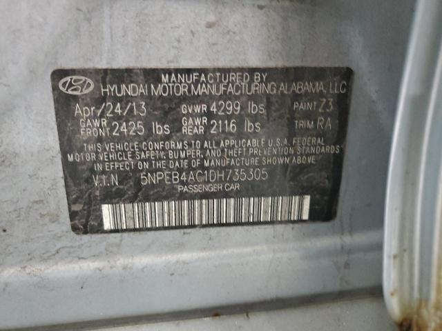 Photo 11 VIN: 5NPEB4AC1DH735305 - HYUNDAI SONATA GLS 