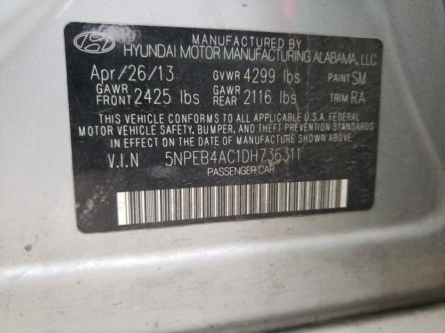 Photo 9 VIN: 5NPEB4AC1DH736311 - HYUNDAI SONATA GLS 