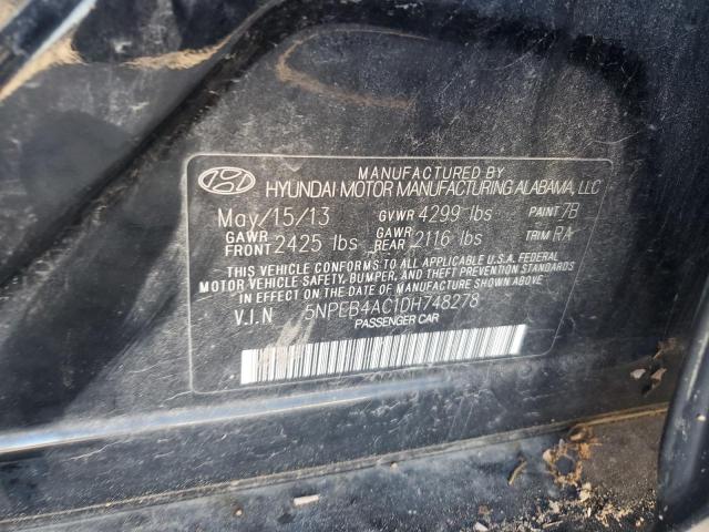 Photo 11 VIN: 5NPEB4AC1DH748278 - HYUNDAI SONATA GLS 