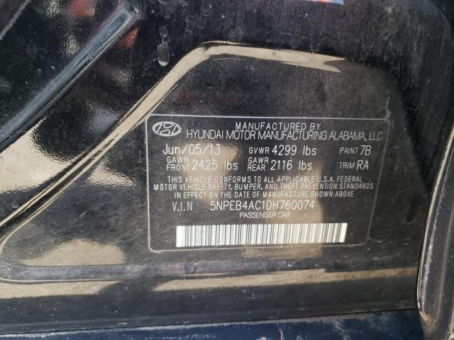 Photo 11 VIN: 5NPEB4AC1DH760074 - HYUNDAI SONATA 