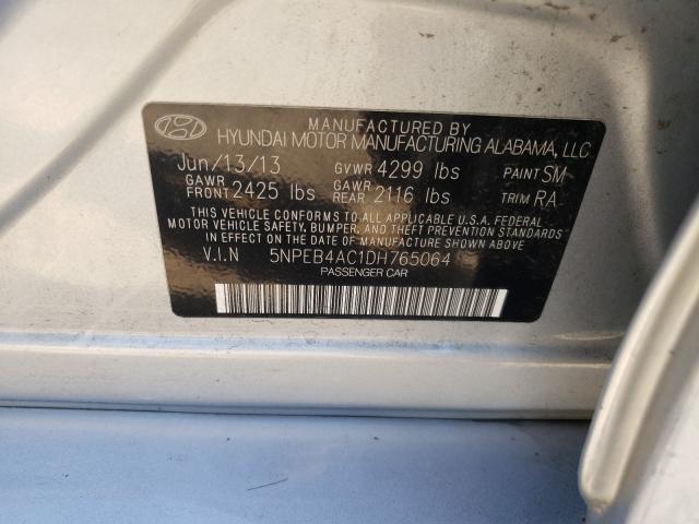 Photo 9 VIN: 5NPEB4AC1DH765064 - HYUNDAI SONATA 