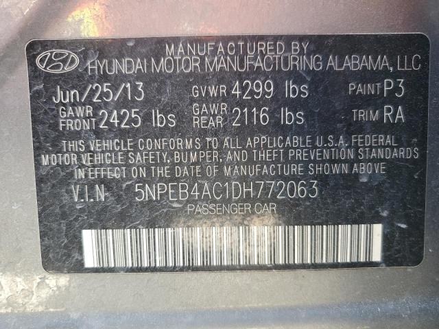 Photo 11 VIN: 5NPEB4AC1DH772063 - HYUNDAI SONATA 