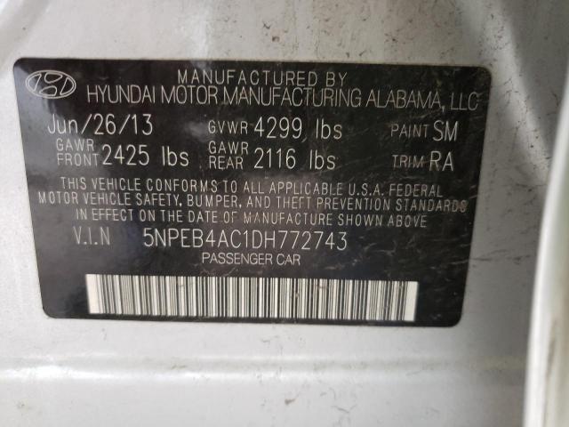 Photo 9 VIN: 5NPEB4AC1DH772743 - HYUNDAI SONATA GLS 