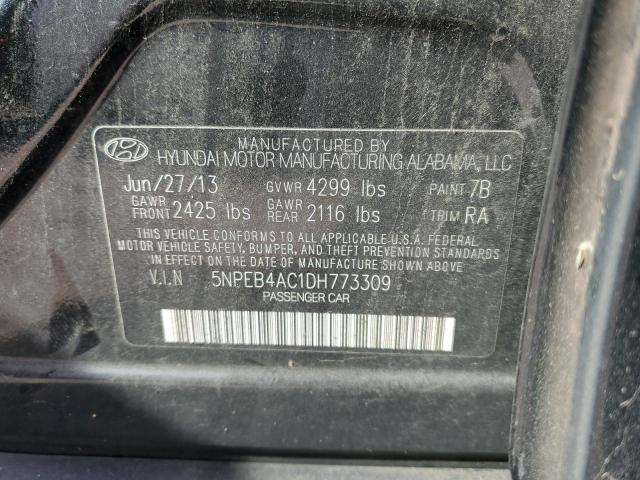 Photo 11 VIN: 5NPEB4AC1DH773309 - HYUNDAI SONATA 