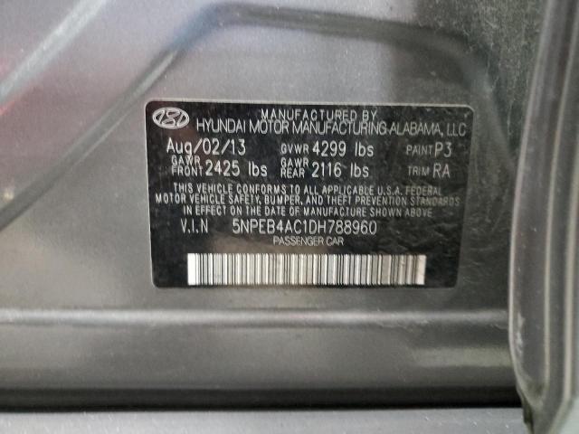 Photo 11 VIN: 5NPEB4AC1DH788960 - HYUNDAI SONATA 