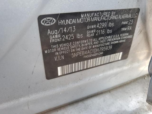 Photo 11 VIN: 5NPEB4AC1DH795939 - HYUNDAI SONATA GLS 