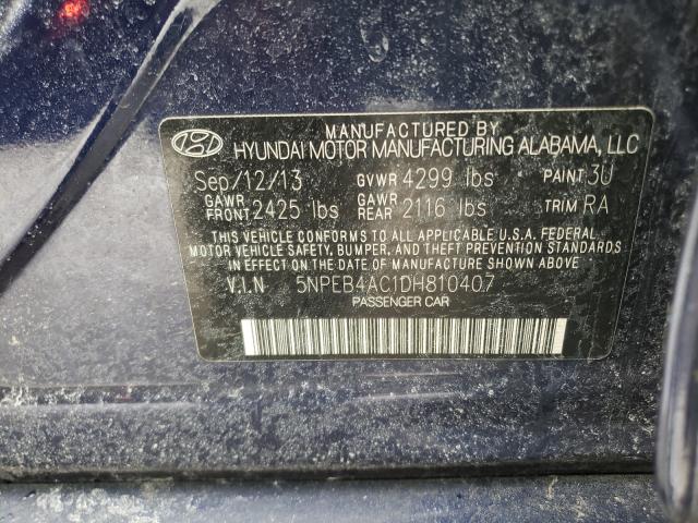 Photo 9 VIN: 5NPEB4AC1DH810407 - HYUNDAI SONATA GLS 