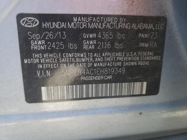 Photo 9 VIN: 5NPEB4AC1EH819349 - HYUNDAI SONATA GLS 