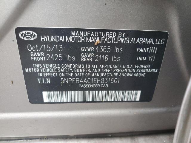 Photo 11 VIN: 5NPEB4AC1EH831601 - HYUNDAI SONATA GLS 